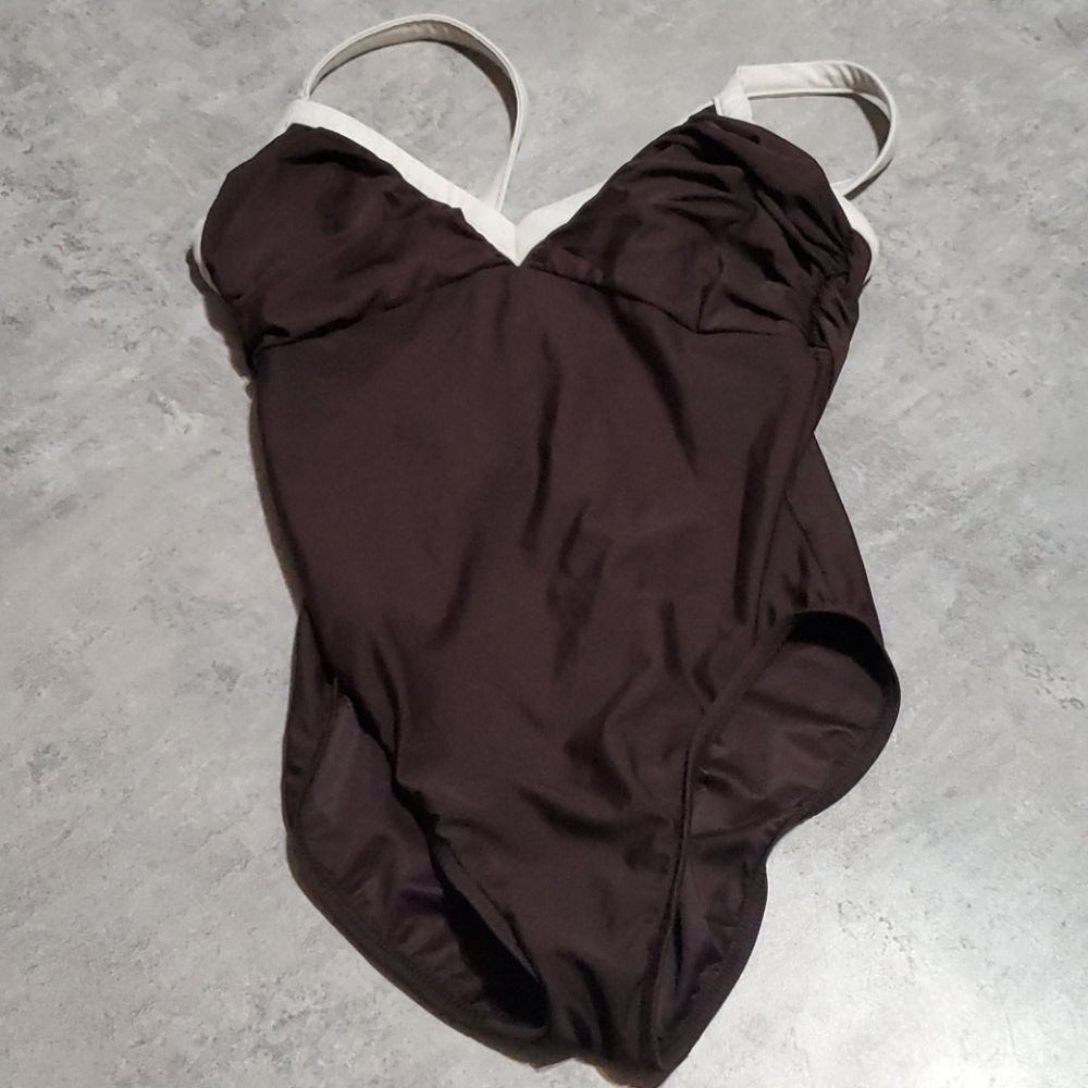 Purple one piece bathing suit